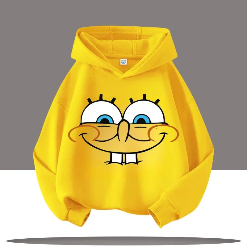 SpongeBob Face Cartoon Children's Hooded Sweatshirt