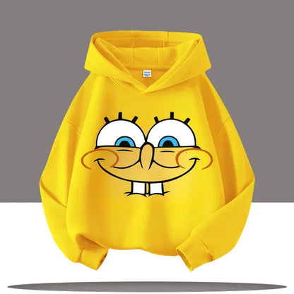 SpongeBob Face Cartoon Children's Hooded Sweatshirt