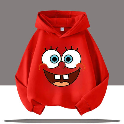 SpongeBob Face Cartoon Children's Hooded Sweatshirt